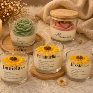 vela aromática personalizada 150g frasco de vidro